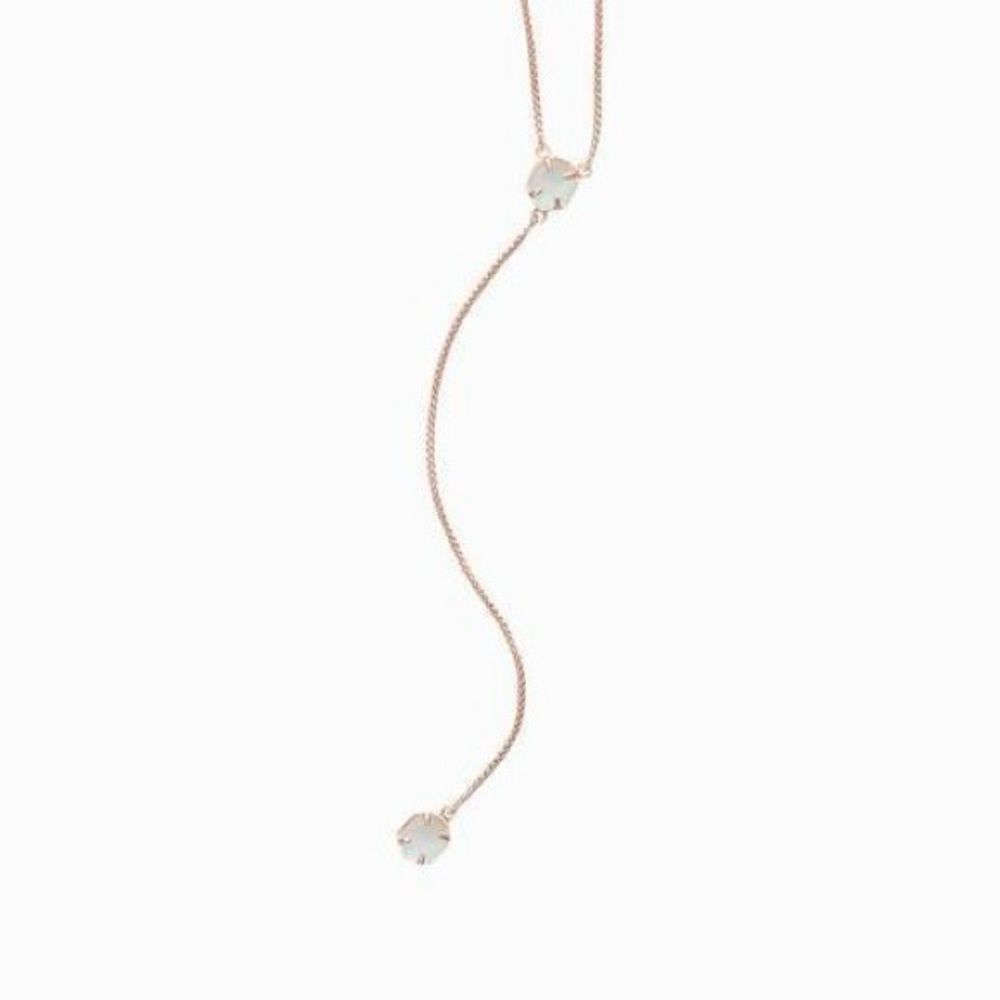 Kendra Scott Custom Tomon Y Necklace in Rose Gold
